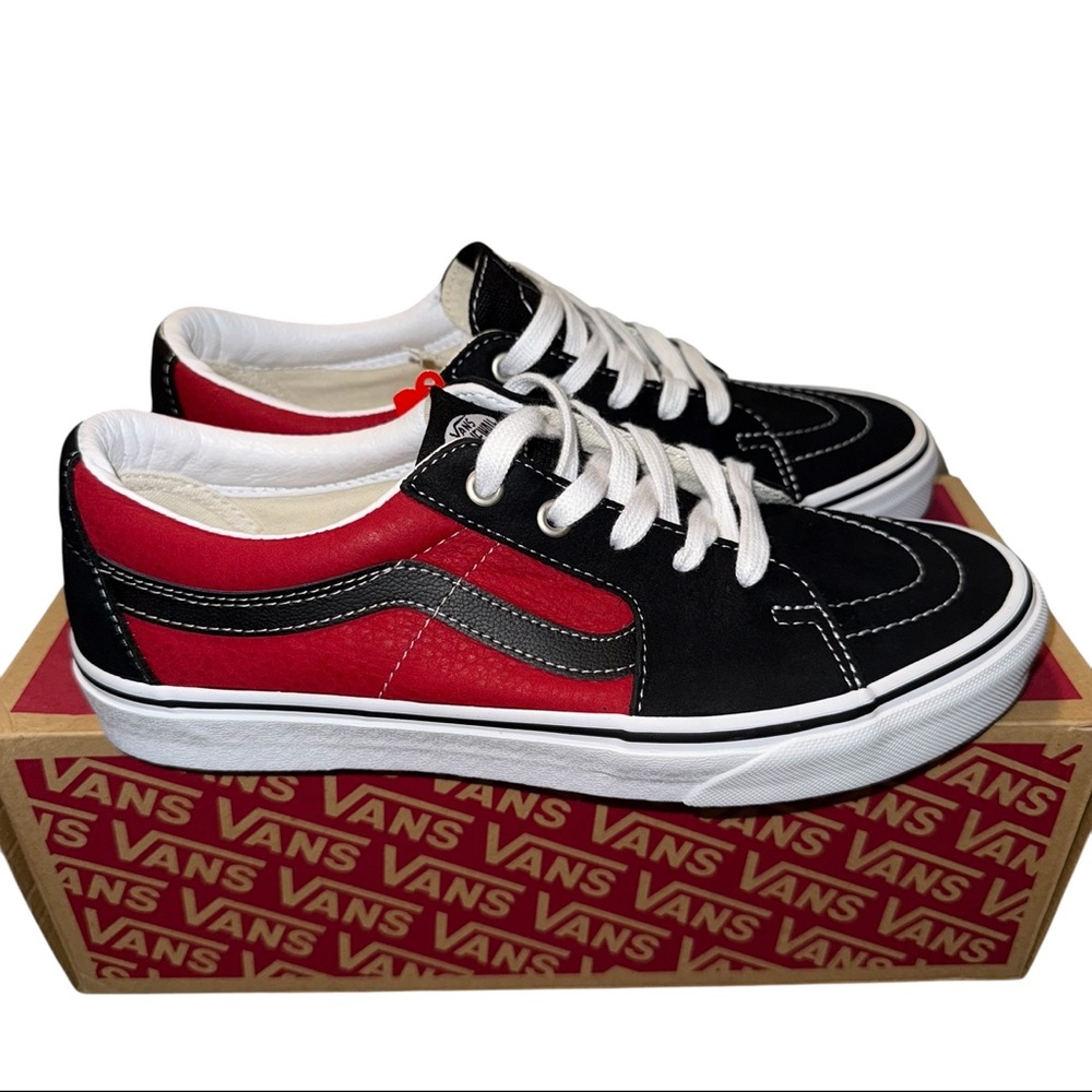 Vans Sk8-Low (Leather/Black/Chili)